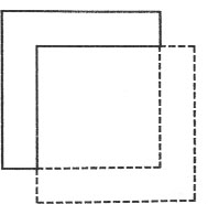 Zwei Quadrate bereinander teile bestehen aus kleinen Strichen